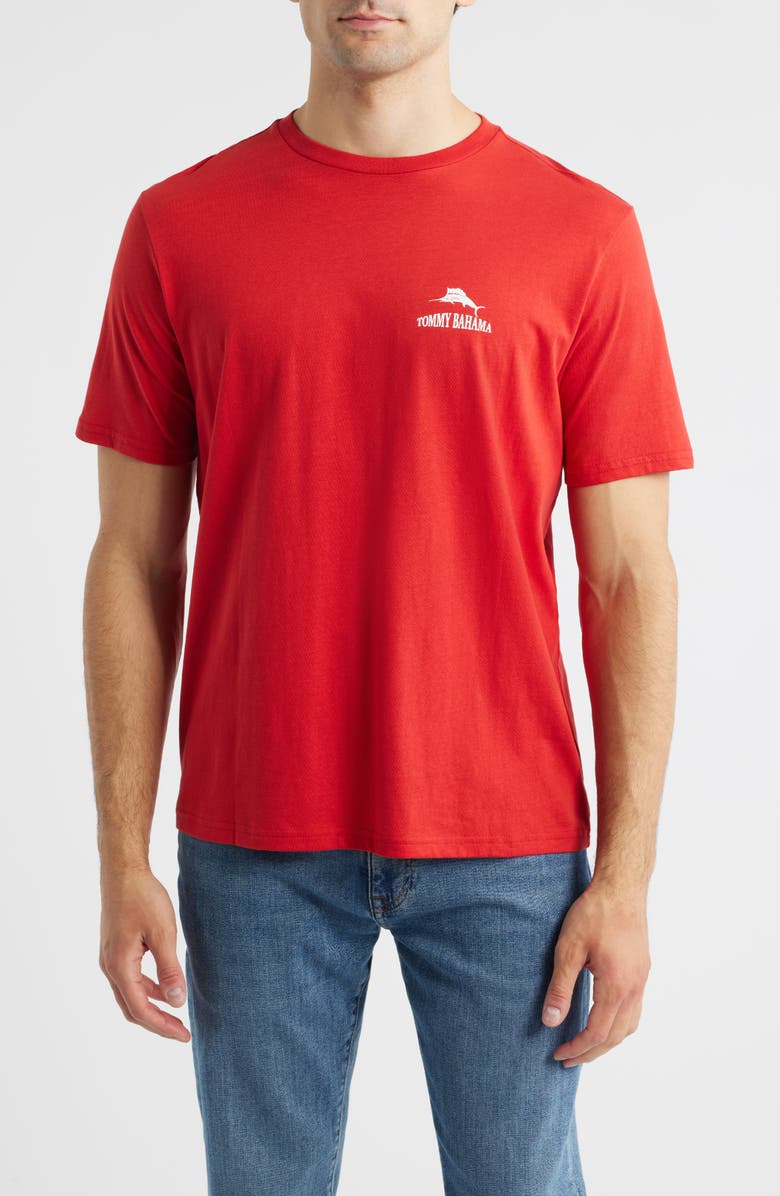 Tommy Bahama Mint Condition Cotton Graphic T-Shirt, Main, color, Red Spark