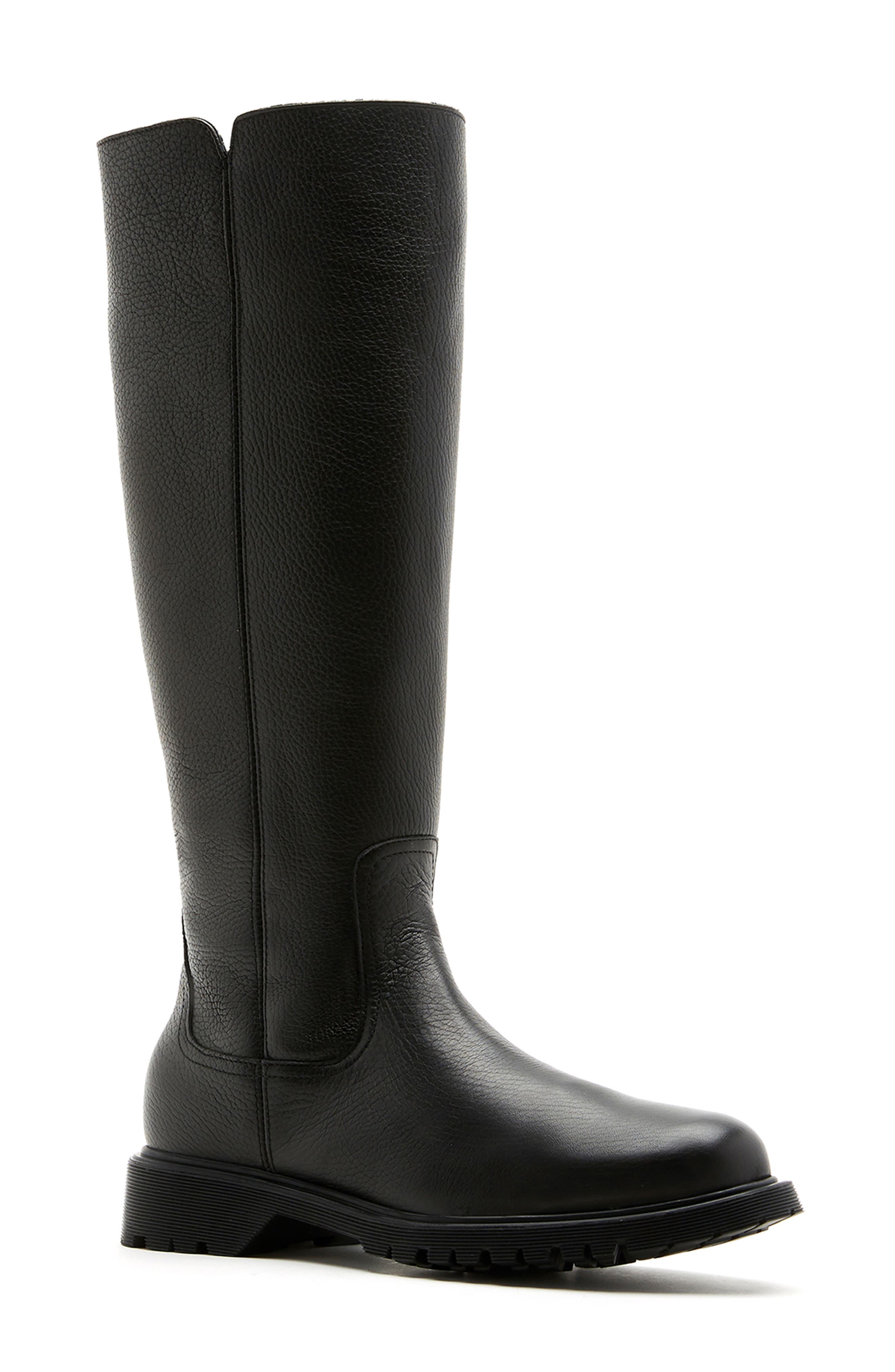 La Canadienne Harry Knee High Boot, Main, color, Black Pebble