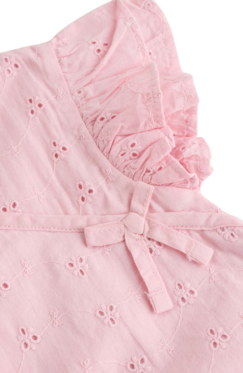 NEXT Cotton Eyelet Romper, Alternate, color, Pink