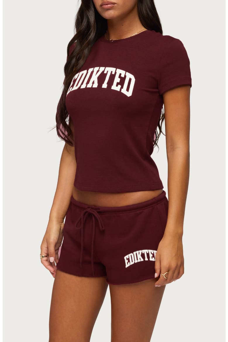 Sporty Babe Logo T-Shirt, Alternate, color, BURGUNDY