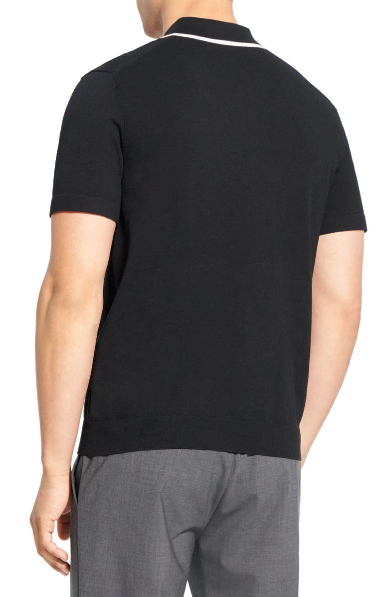 Theory Goris Tipped Solid Polo, Alternate, color,