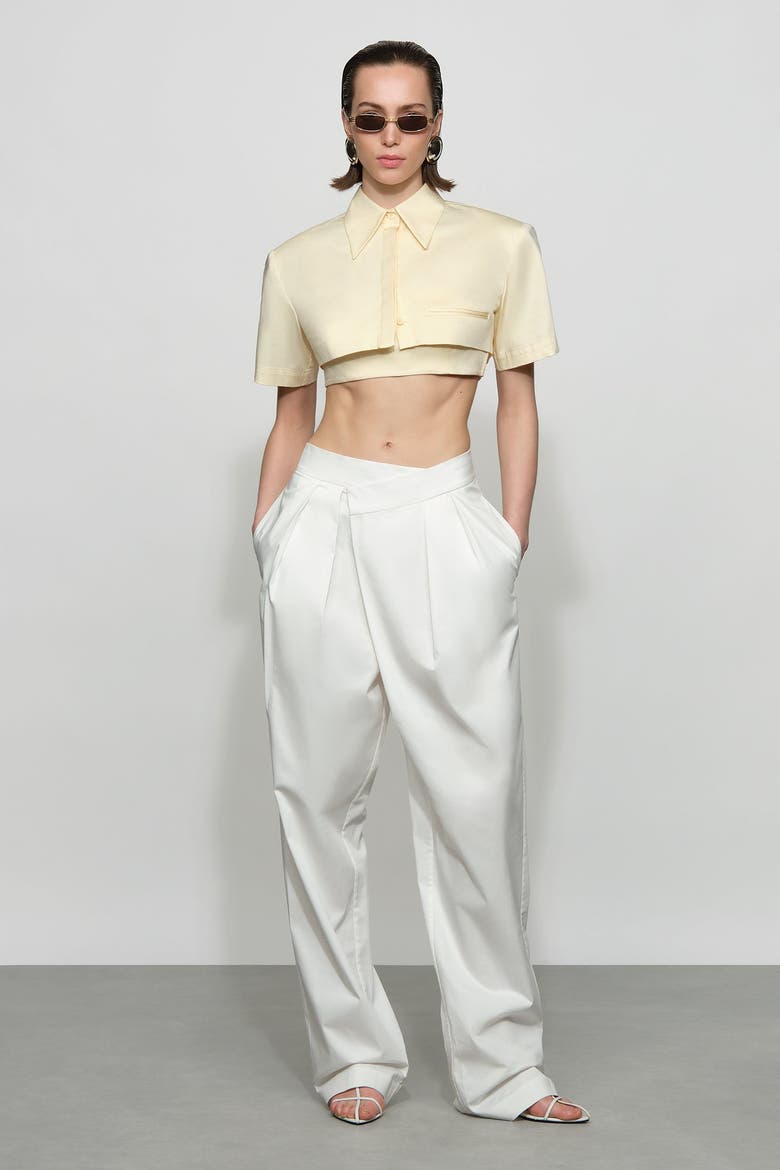 Leon Pant in Cotton Poplin, Main, color, White