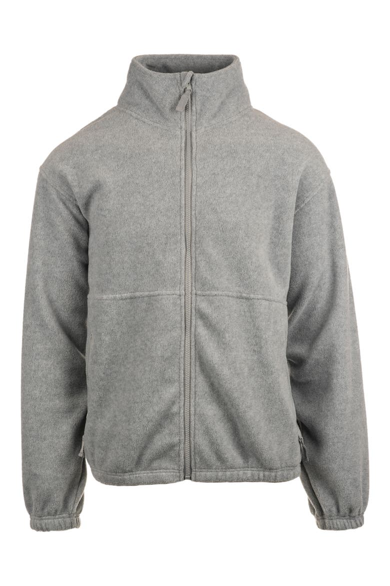 Polar Fleece Full Zip Jacket, Alternate, color, HEATHER GREY