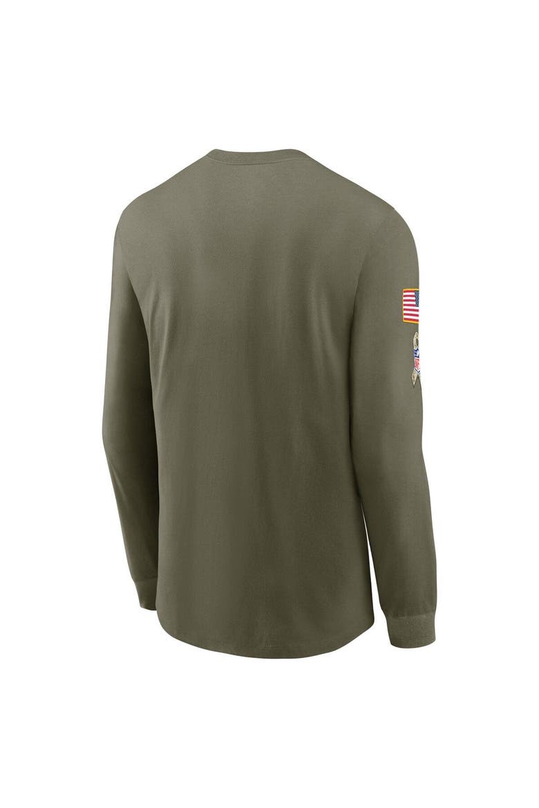 Men's Nike Olive New England Patriots 2022 Salute To Service Long Sleeve T-Shirt, Alternate, color, Olive