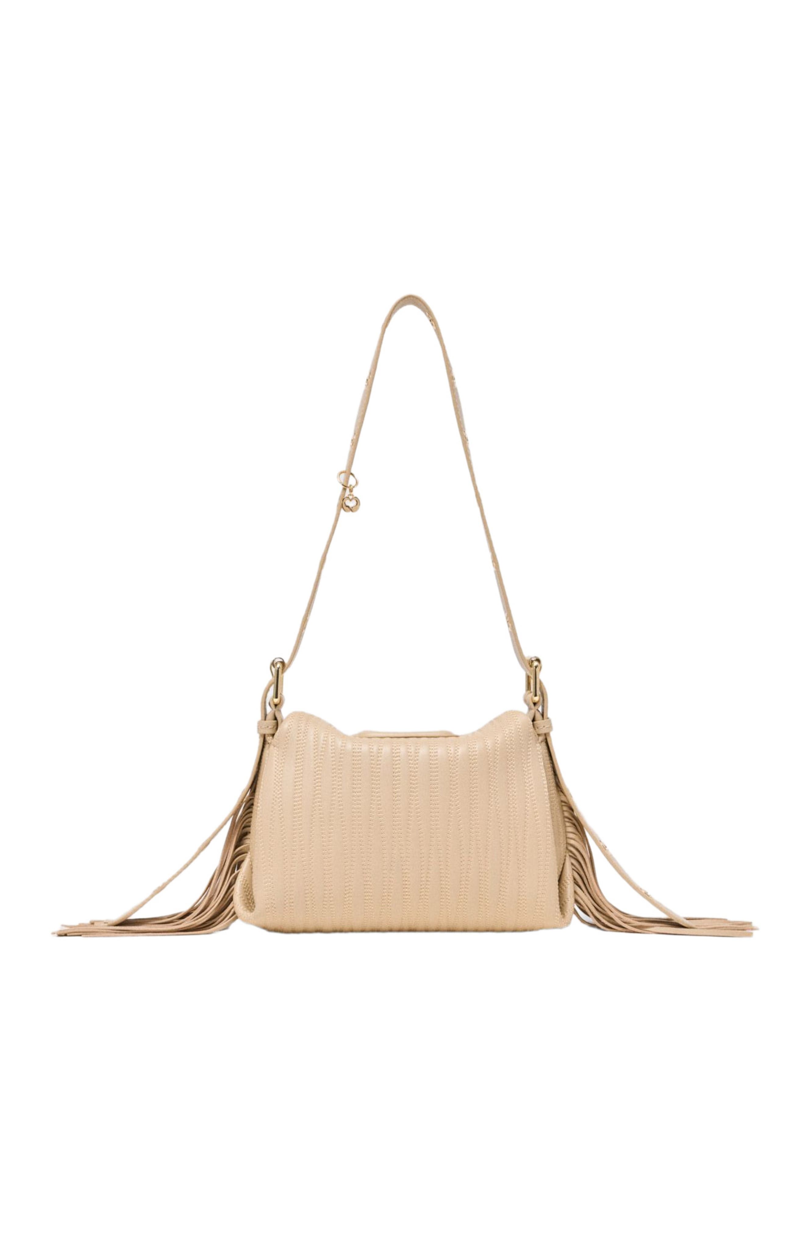 Stitched leather mini Miss M bag, Alternate, color, Cream