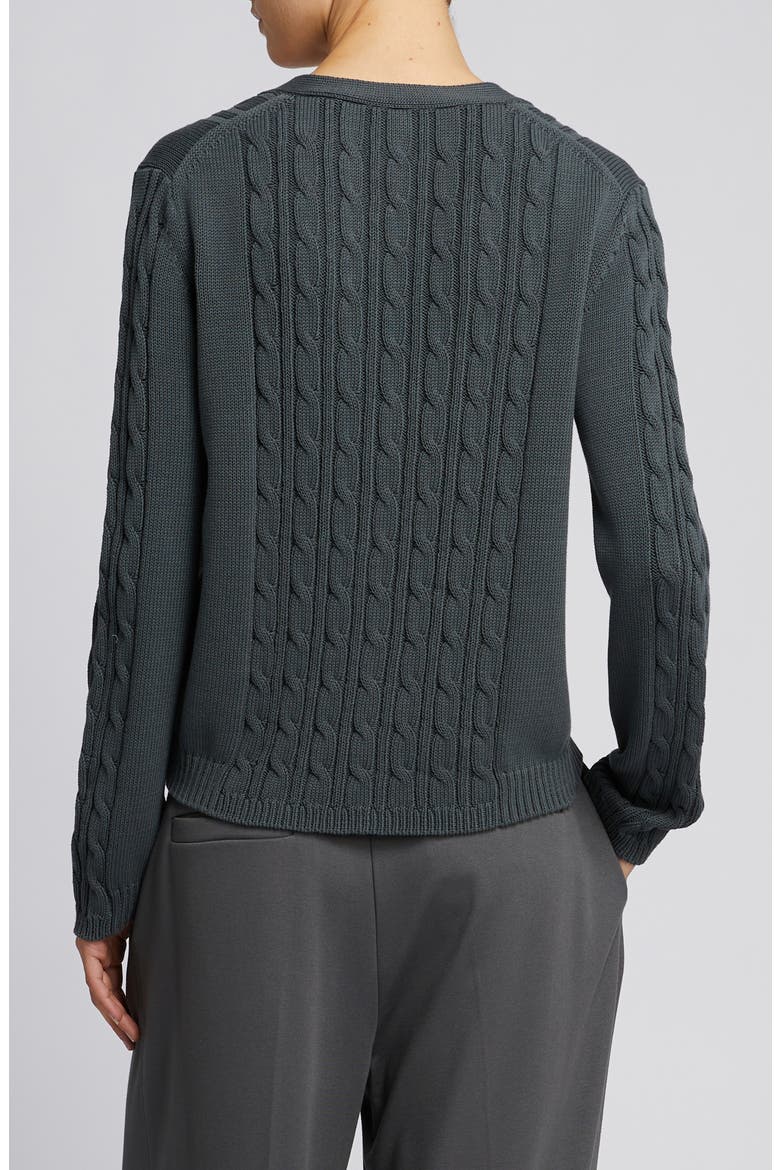 Master Cable Stitch Cardigan, Alternate, color, OIL