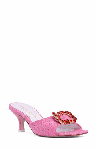 BEAUTIISOLES Eden Kitten Heel Slide Sandal