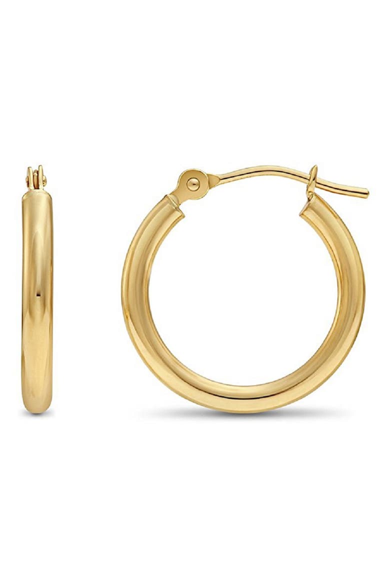 14K Yellow Gold 15mm Hoop Earrings, Main, color, YELLOW GOLD