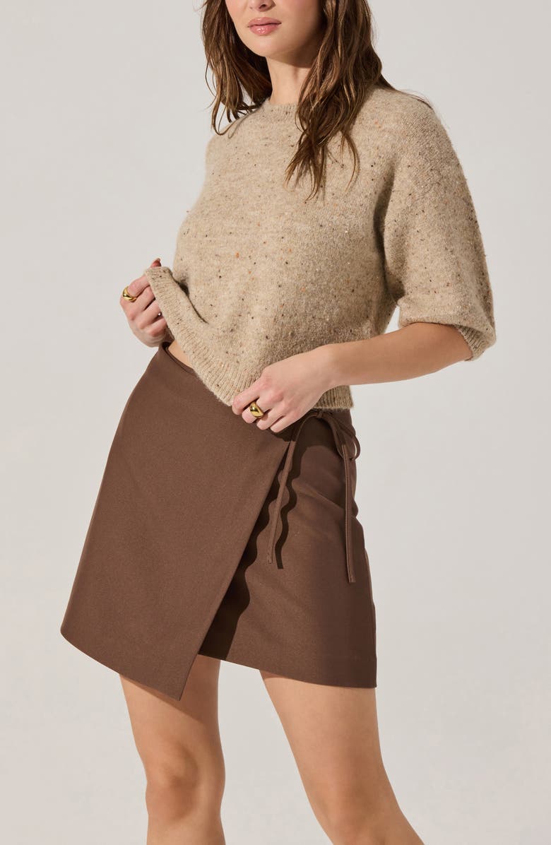 ASTR the Label Ashvi Side Tie Skirt, Alternate, color,