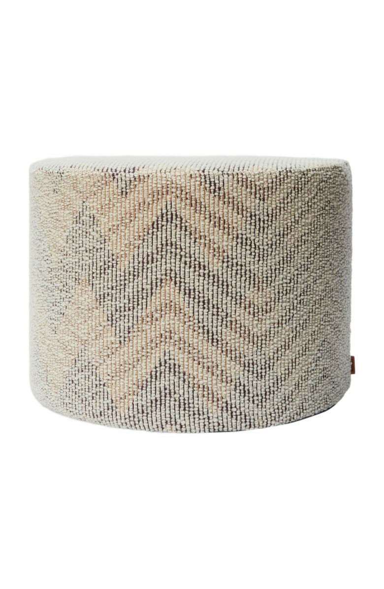 Missoni Home Dinamico Bouclé Cylindrical Pouffe 40x30 Cm Chevron Pattern, Main, color, 