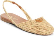 Prada Raffia Slingback Flat