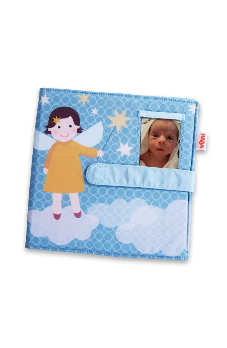 HABA Baby Photo Album - Guardian Angel Soft Cloth Baby Photo Albums - Holds 8 4x6 Photos - New Baby Gift, Sensory Toy for Infants and Toddlers, Alternate, color, Multi
