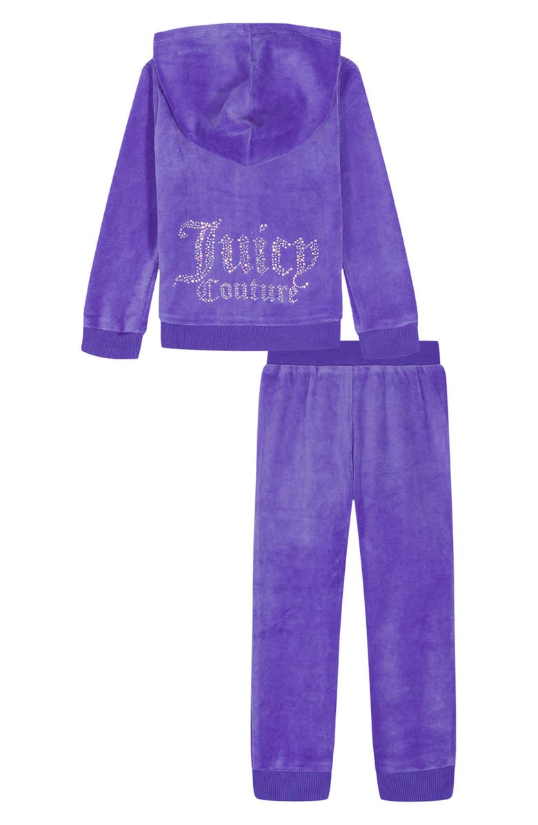 Juicy Couture Kids' Velour Hoodie & Leggings Set, Alternate, color, Twilight