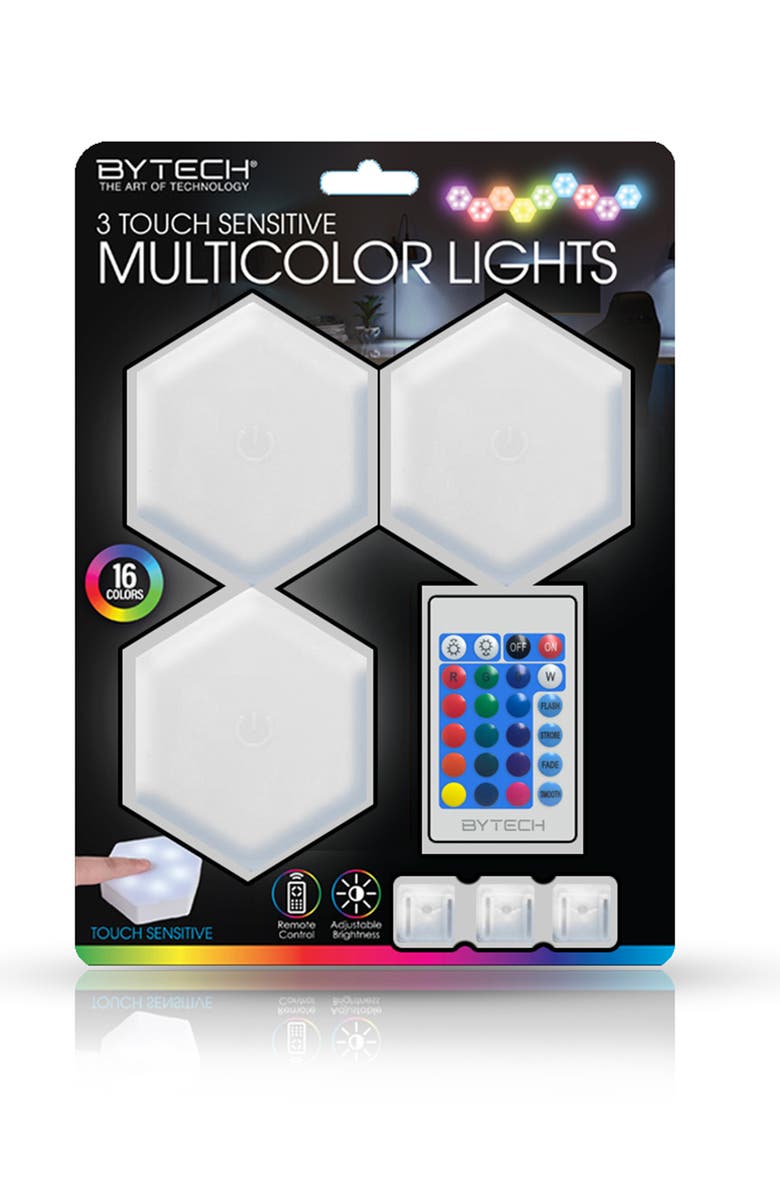 BYTECH Touch Sensitive Multicolor Lights - Set of 3, Main, color,