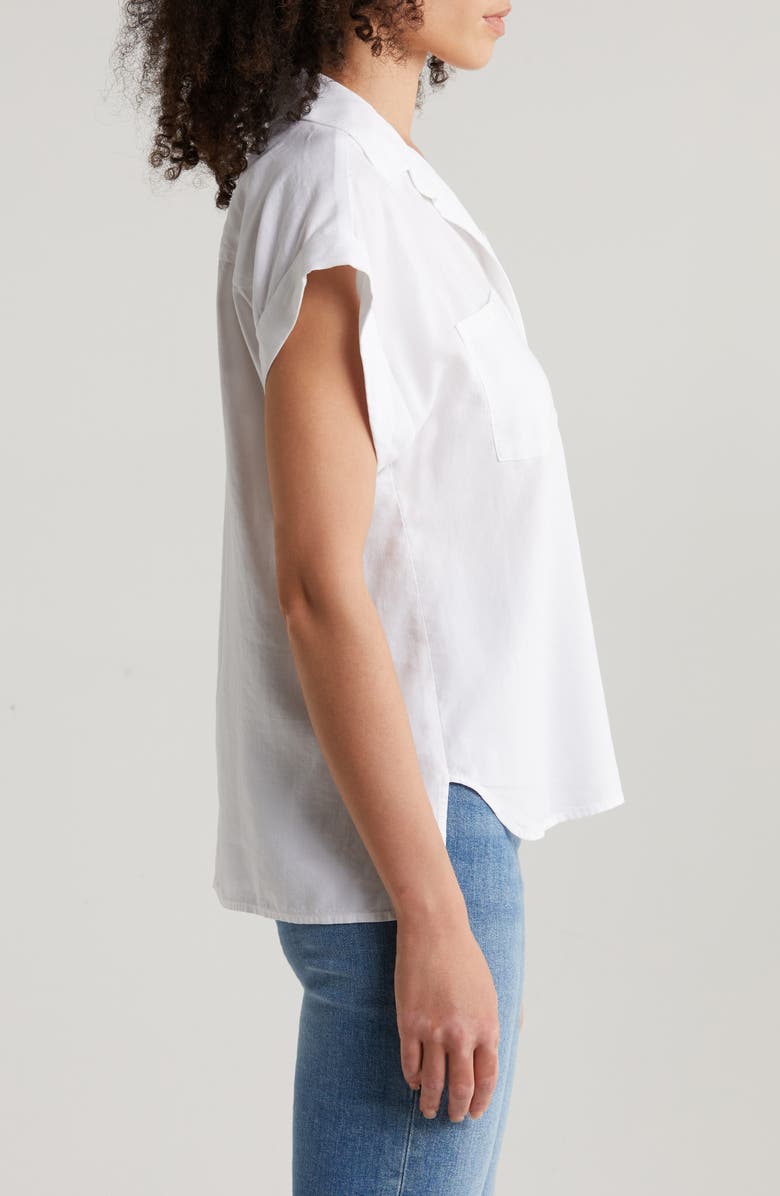 Bella Dahl Patch Pocket Button-Up Shirt, Alternate, color, White