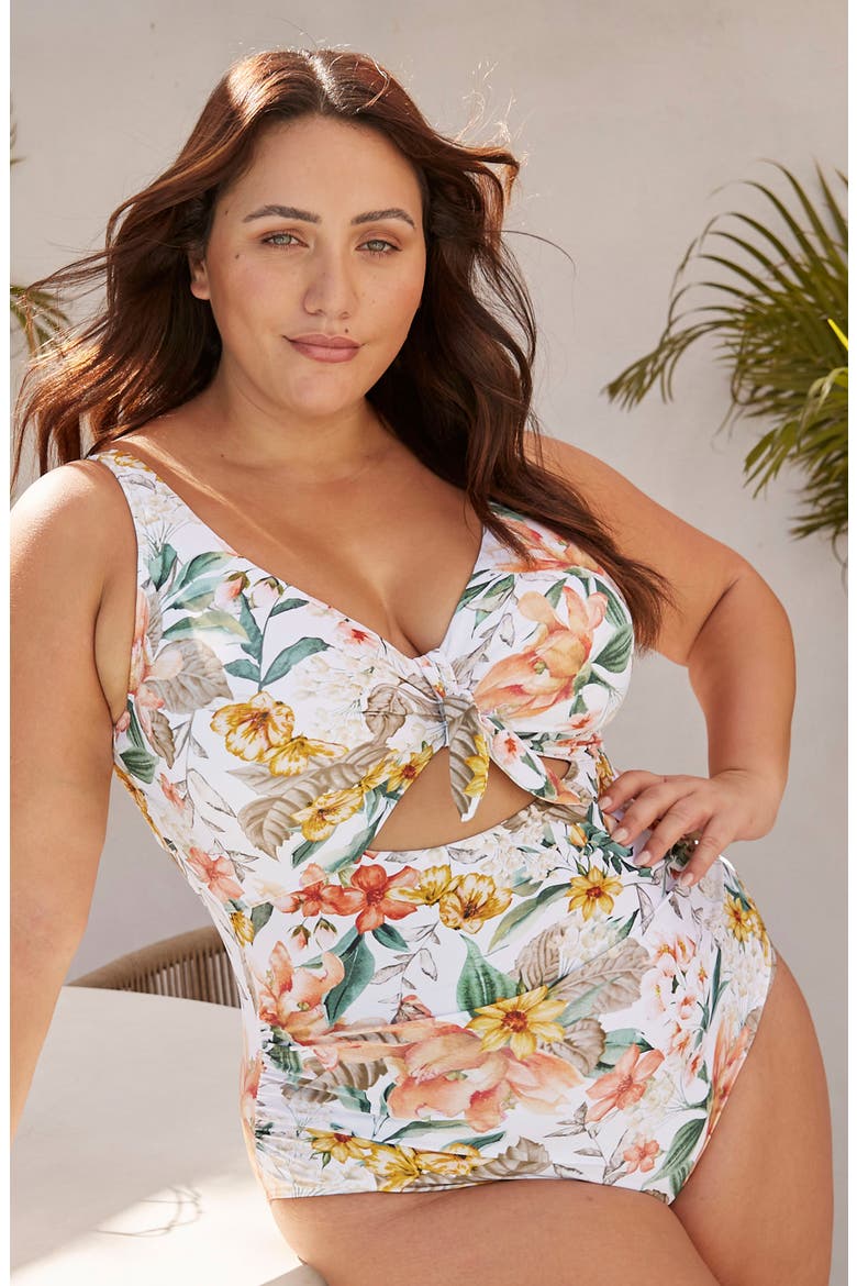 La Dolce Vita Cezanne D- & DD-Cup Underwire One-Piece Swimsuit, Alternate, color, WHITE