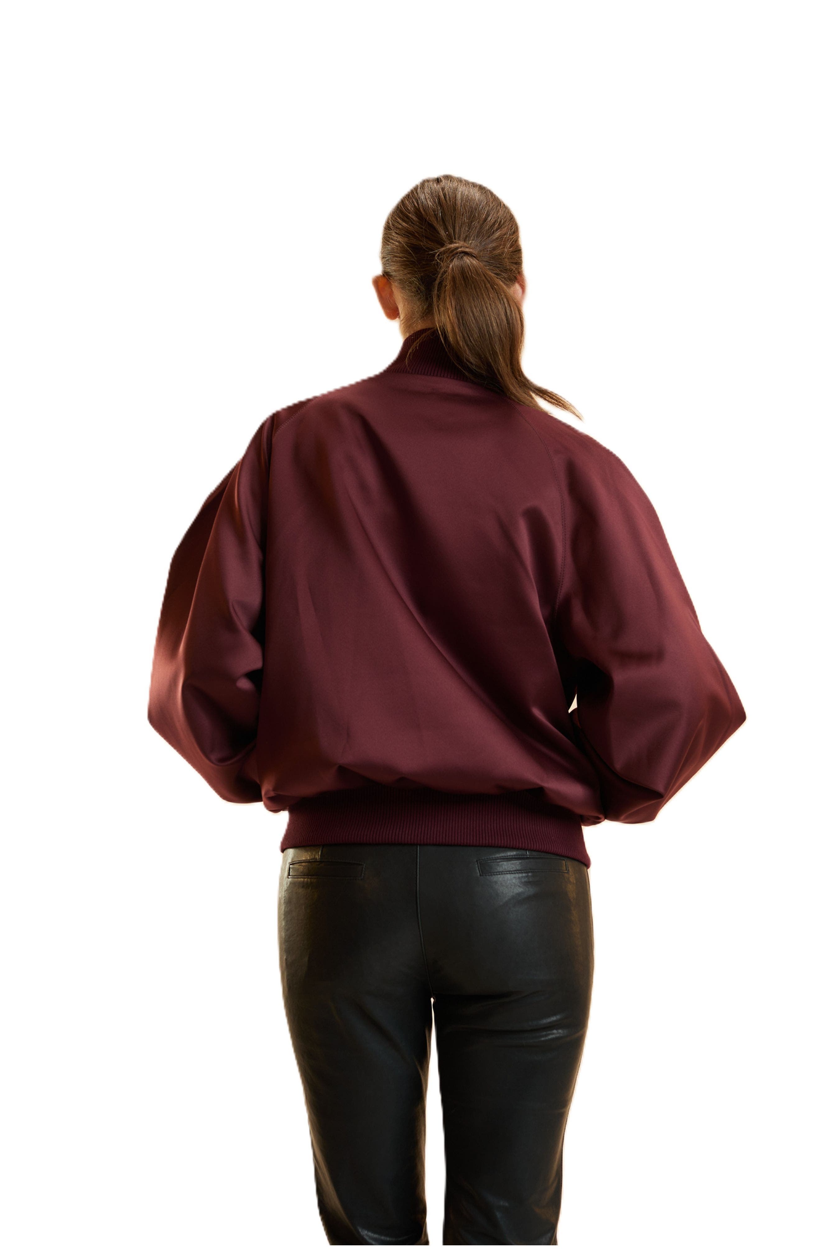 Cynthia Rowley Satin Bomber Jacket (Women) | Nordstrom