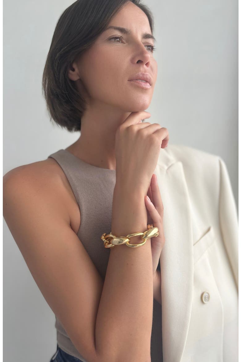 Chunky Chain Bracelet, Alternate, color, GOLD