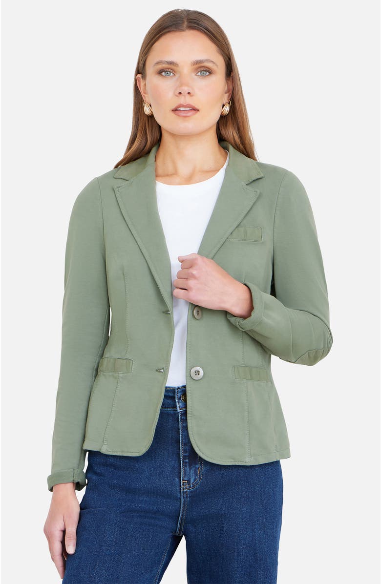 Yumi Stretch Cotton Blazer, Alternate, color, Khaki