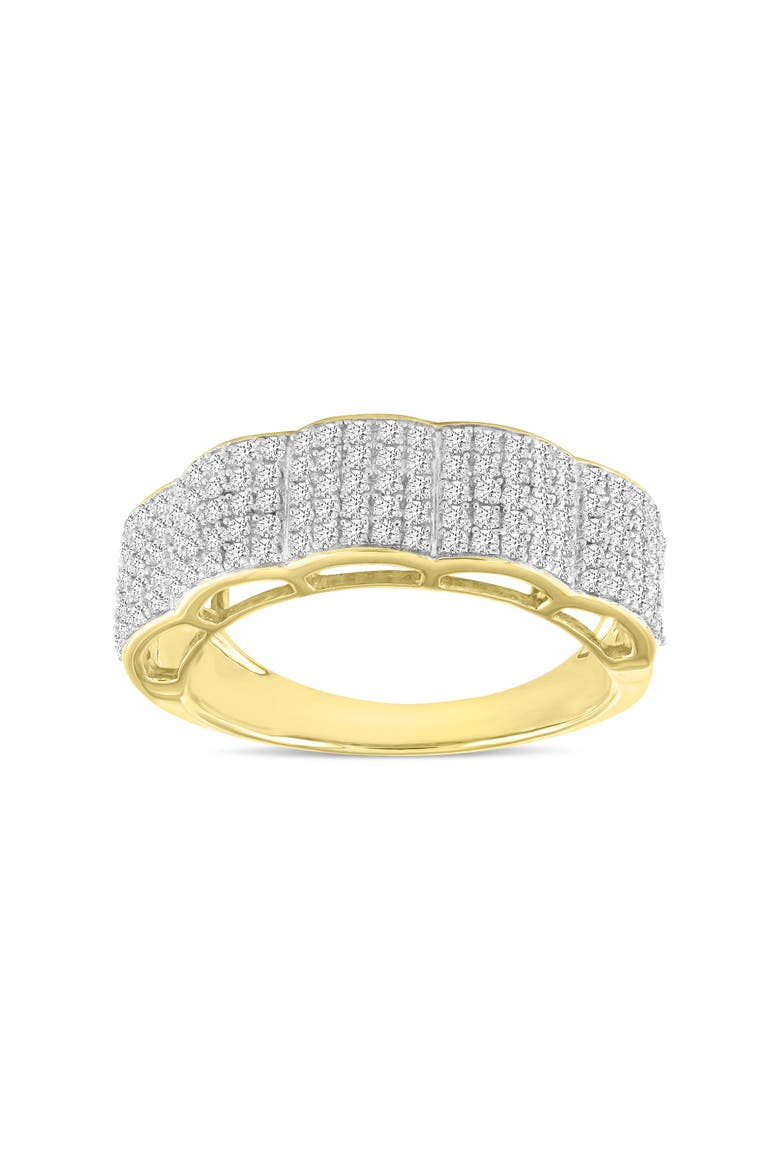 Articulix Unisex Diamond Band Ring in 10K Gold, Alternate, color, 10K Yellow Gold