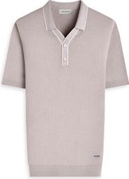 Bugatchi Waffle Stitch Polo Sweater