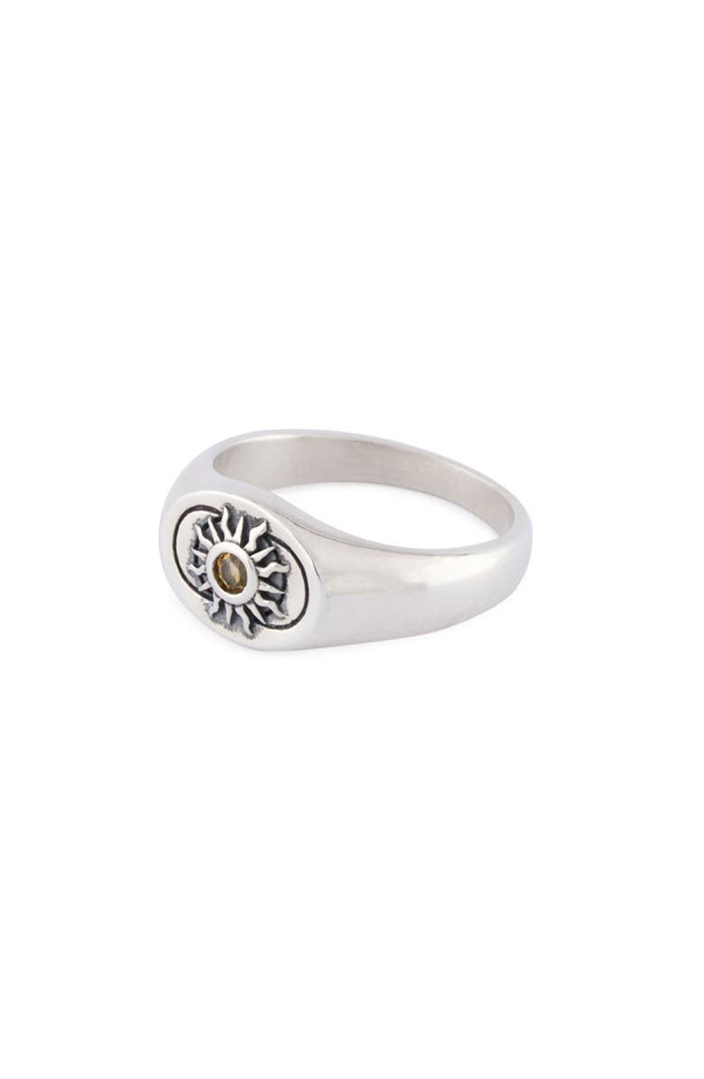 Serge DeNimes Helios Signet Ring, Alternate, color, Silver