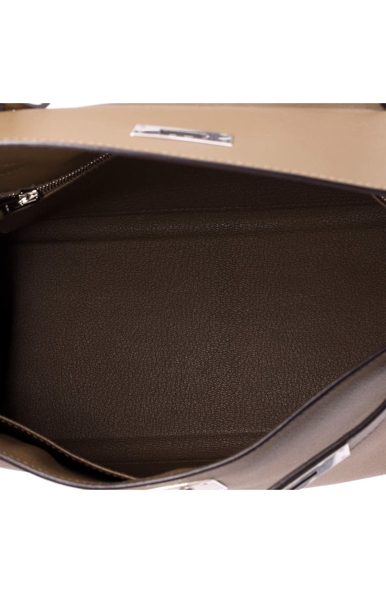 Pre-Owned Hermes Kelly Handbag Brown Evercolor with Palladium Hardware 28, Alternate, color, Beige De Weimar