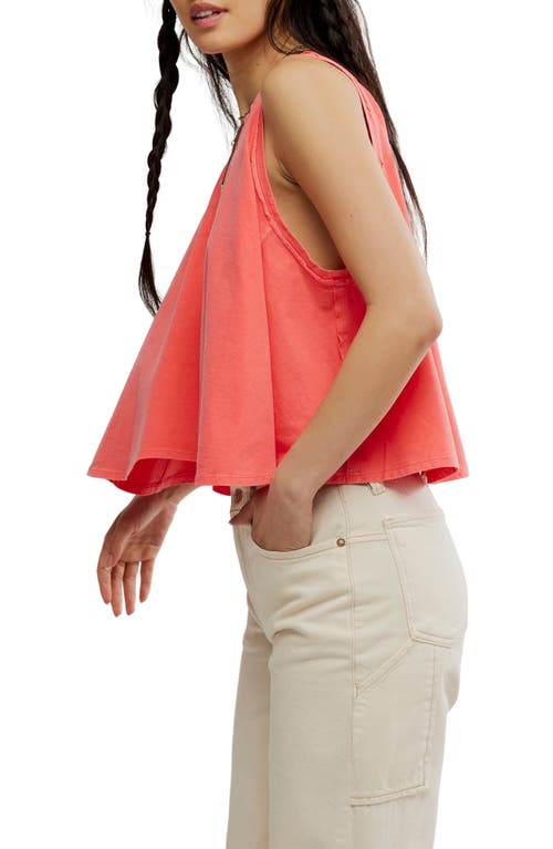 Free People Hialeah Cotton Trapeze T-shirt In Pink