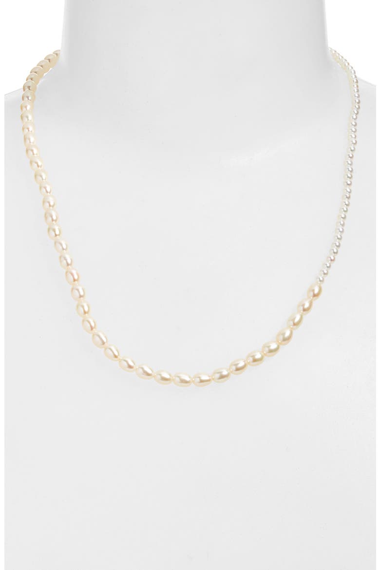Contrast Cultured Pearl & Keshi Pearl Necklace, Alternate, color, 14KYG