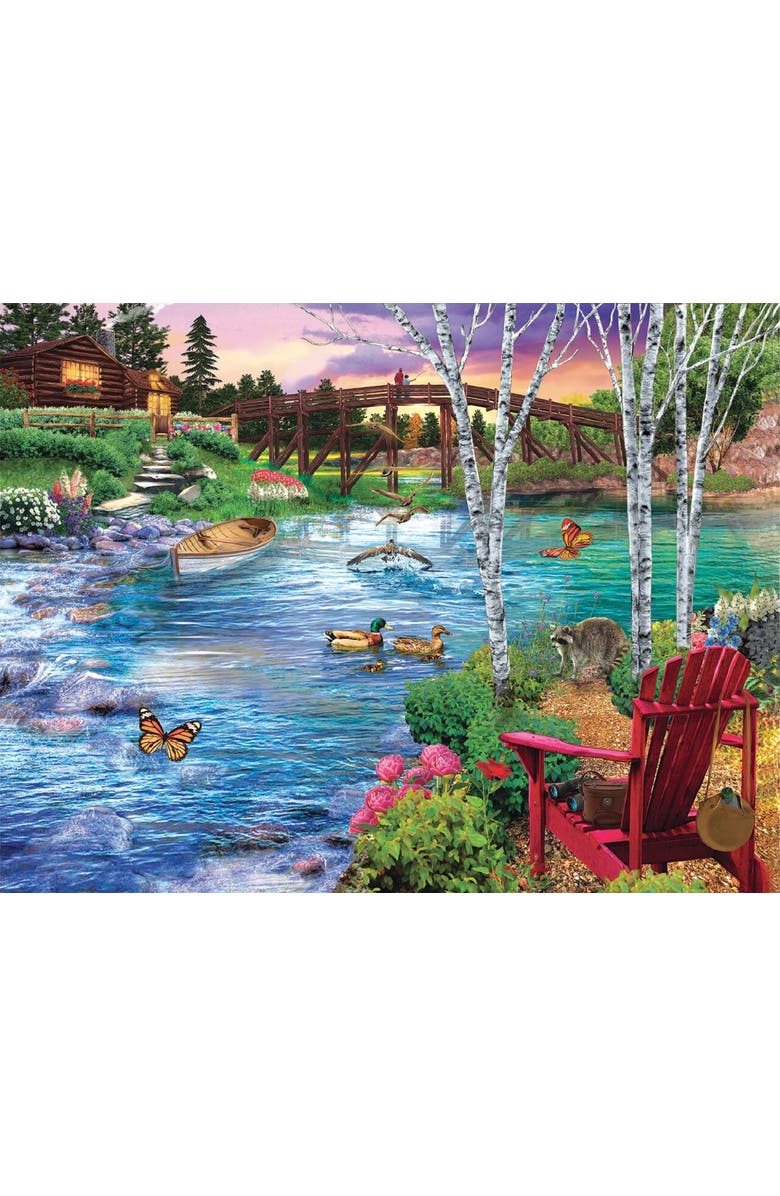 Sunsout Bridge Fishing 300 piece Jigsaw Puzzle for Adults, Alternate, color, Multicolor