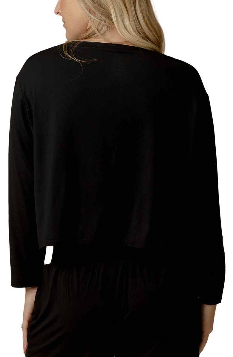 Kindred Bravely Aria Casual Long Sleeve Cropped Top, Alternate, color, Black
