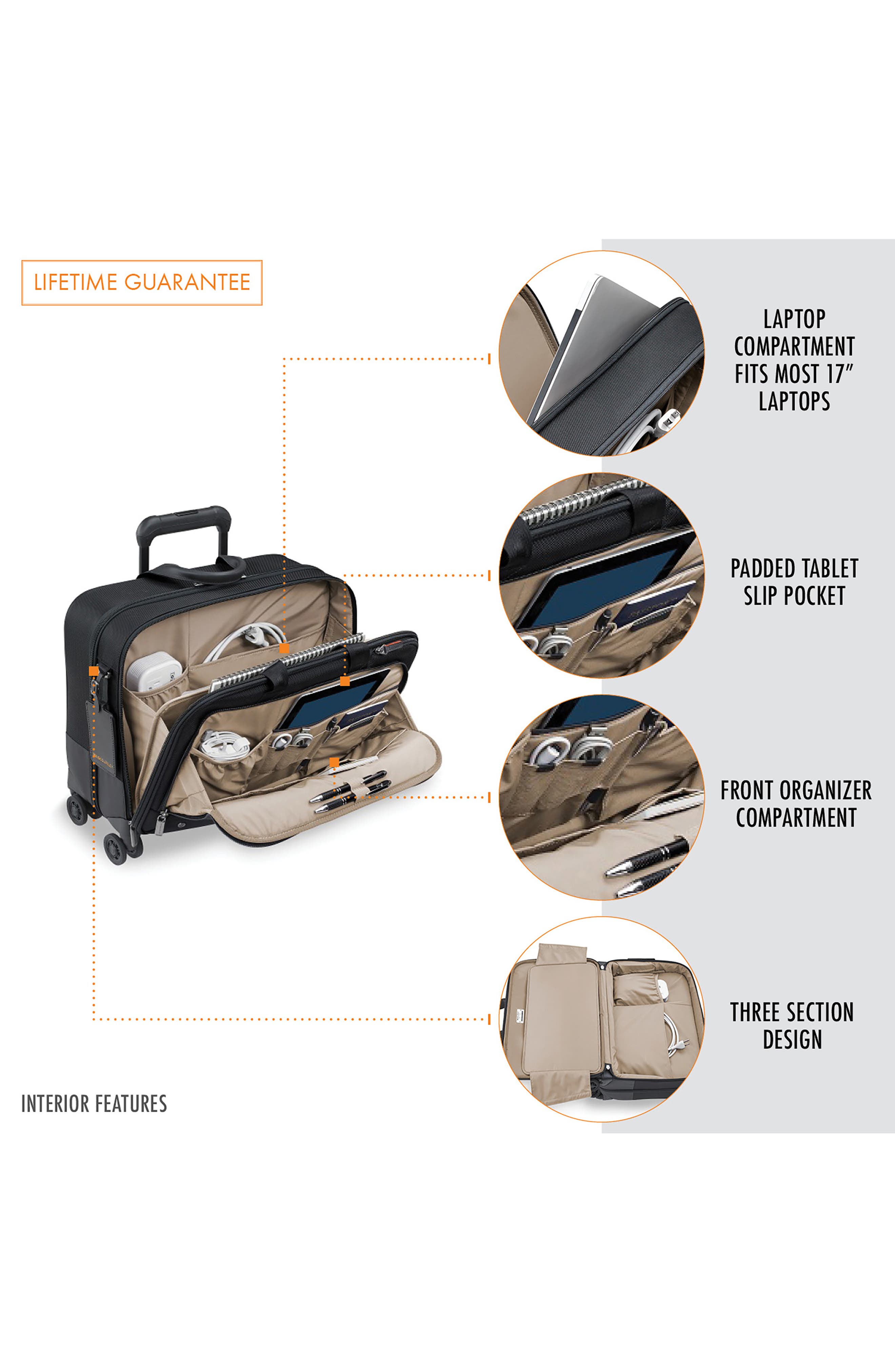 Briggs & Riley @work 17-Inch Large Expandable Spinner Briefcase, Alternate, color, 
