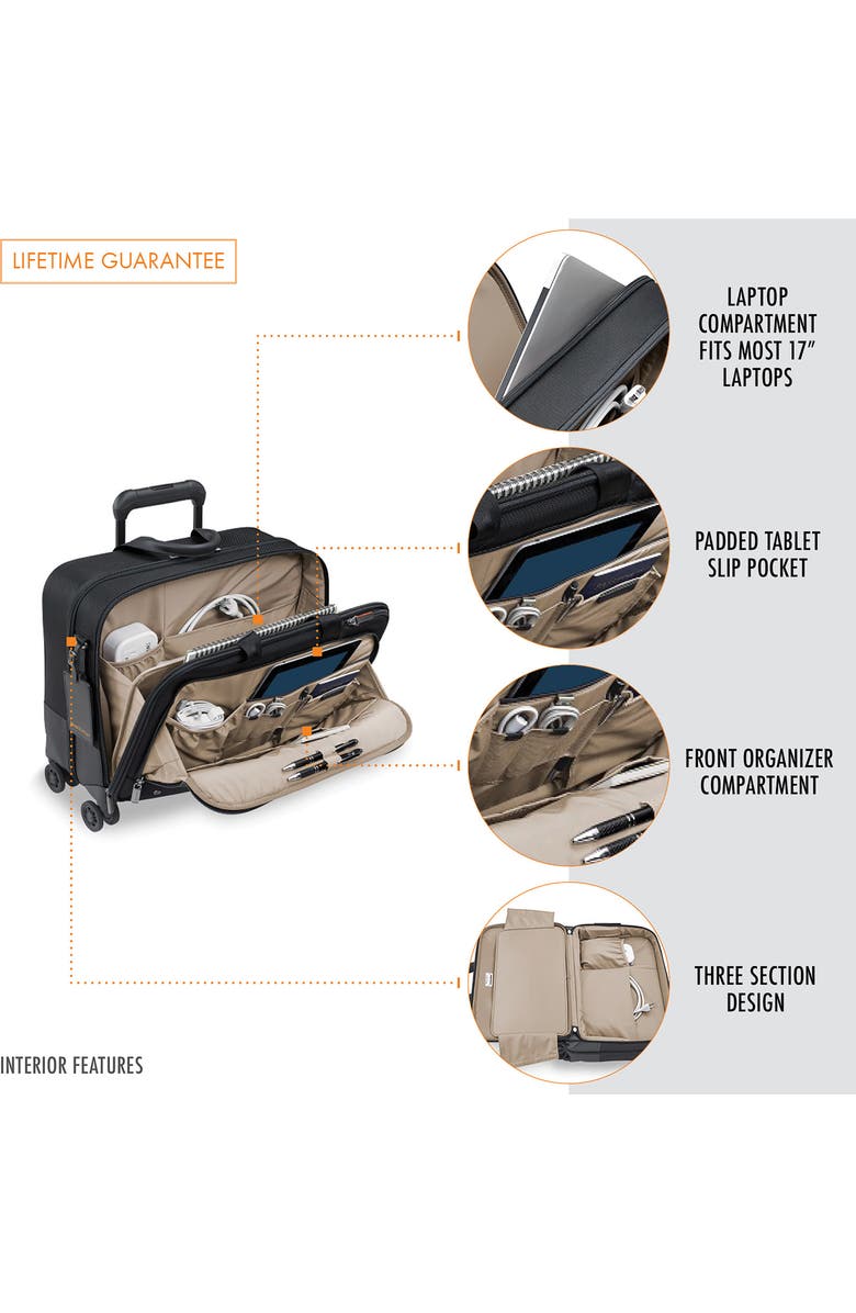 Briggs & Riley @work 17-Inch Large Expandable Spinner Briefcase, Alternate, color,