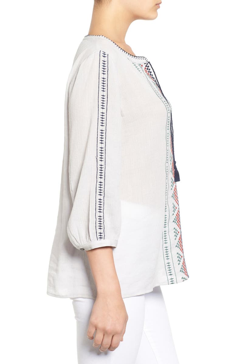 Caslon<sup>®</sup> Embroidered Boho Blouse, Alternate, color,