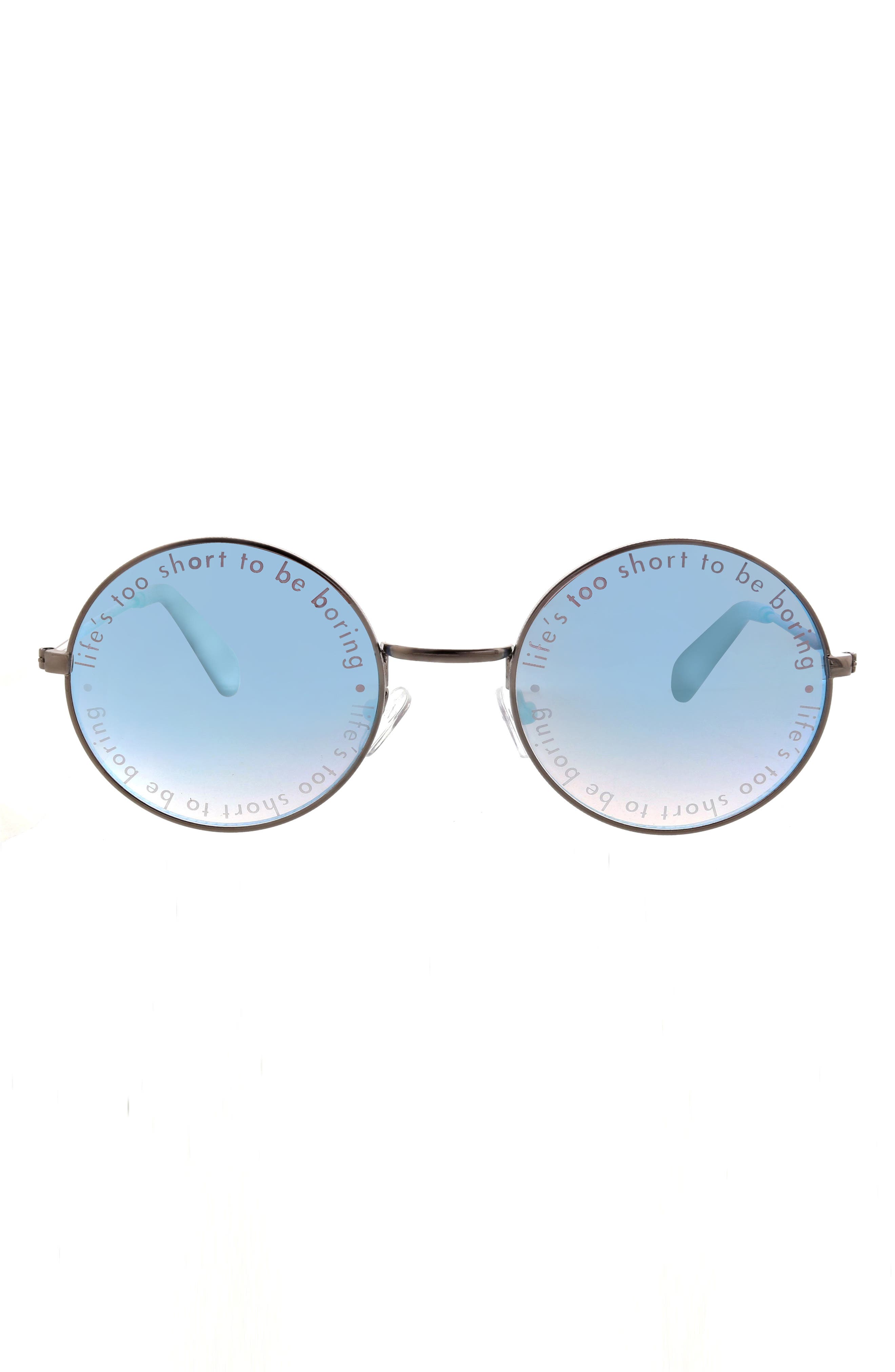 Boho Round 54mm Gradient Round Sunglasses