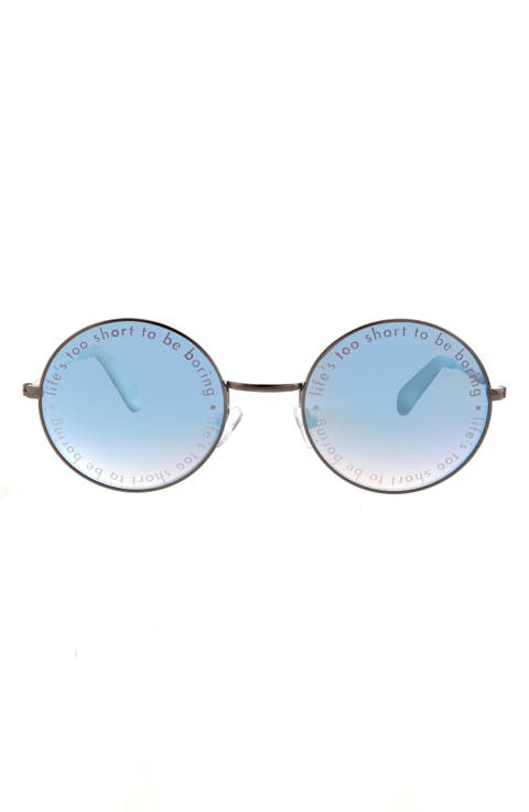 Boho Round 54mm Gradient Round Sunglasses