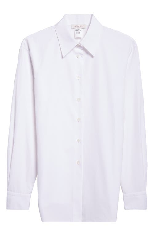 Lafayette 148 New York Fitted Cinch Waist Shirt In White