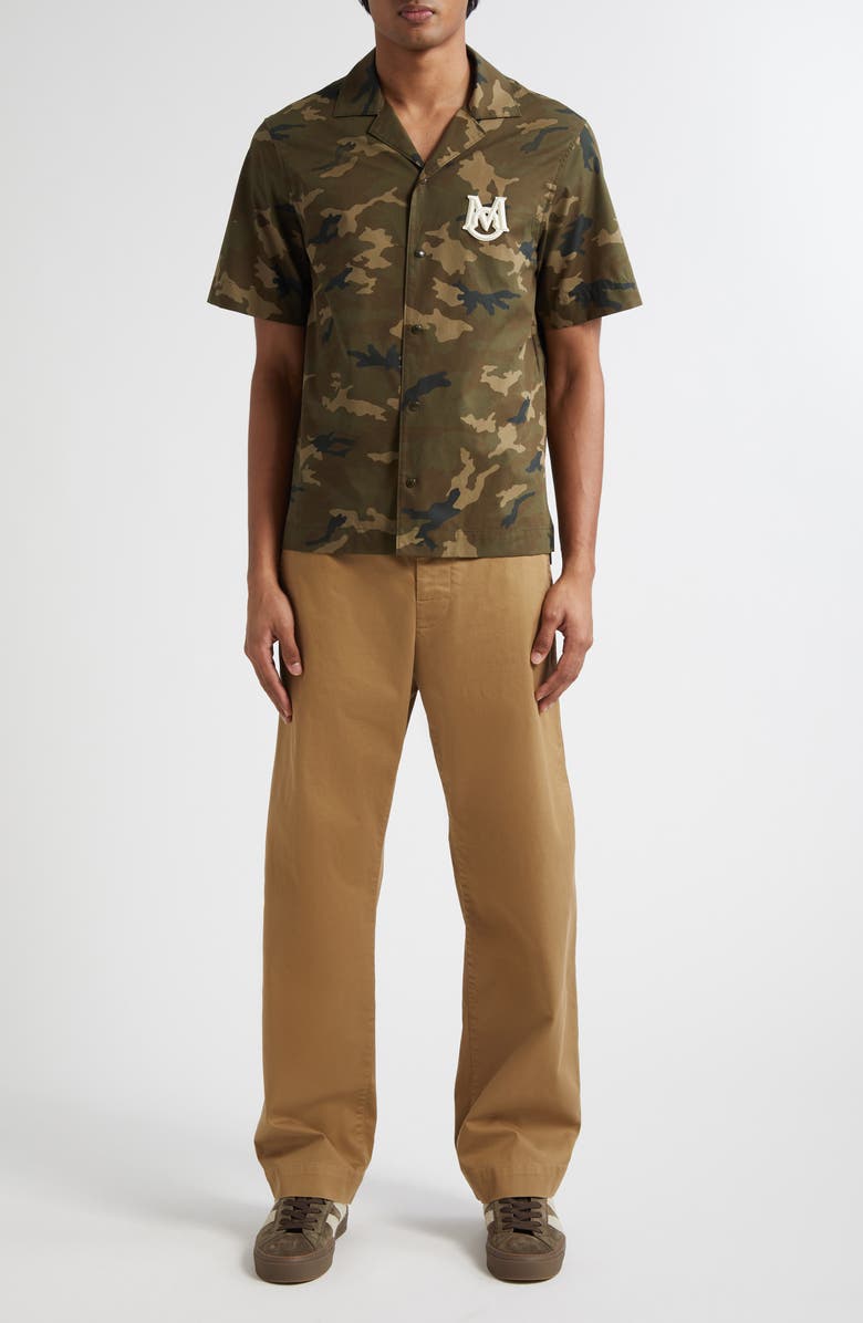 Moncler Cotton Stretch Gabardine Pants, Alternate, color, Dijon