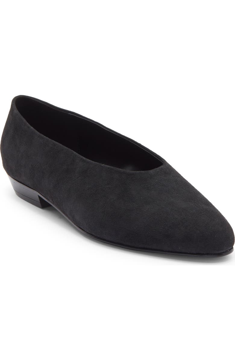 Jeffrey Campbell Collene Ballet Flat, Main, color, Dark Grey Suede