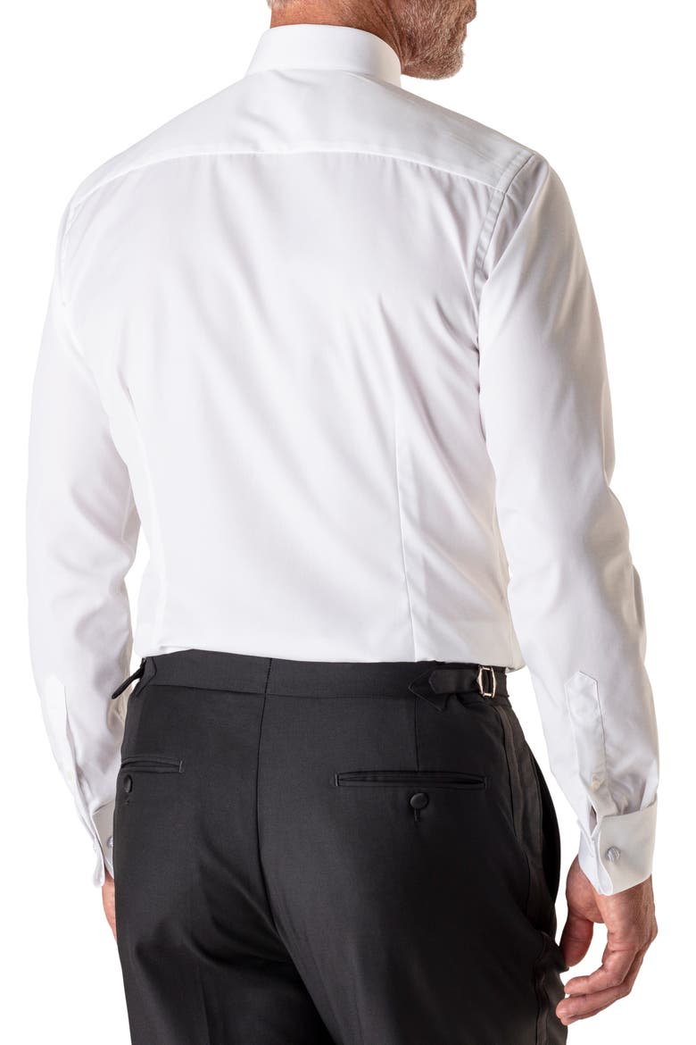 Contemporary Fit Pleated Bib Tuxedo Shirt, Alternate, color, WHITE