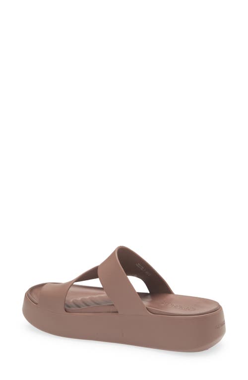 Crocs Getaway Toe Loop Platform Sandal In Truffle