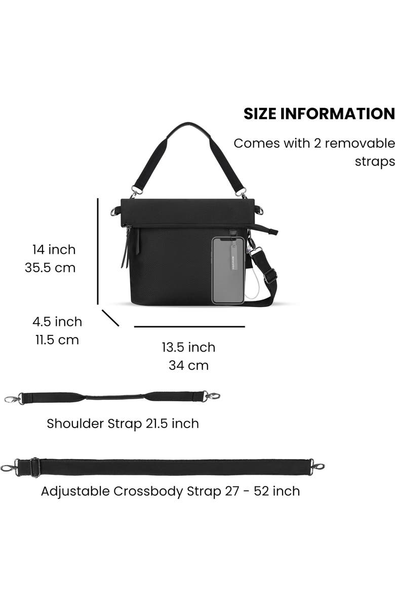 Sherpani Vale Anti-Theft Versatile Crossbody Bag, Fashion Tote Bag, Travel Shoulder Bag, Designer Handbag for Women, Carbon, Alternate, color, Carbon