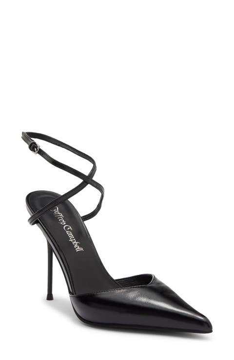 Bordeaux Ankle Strap Pointed Toe Pump