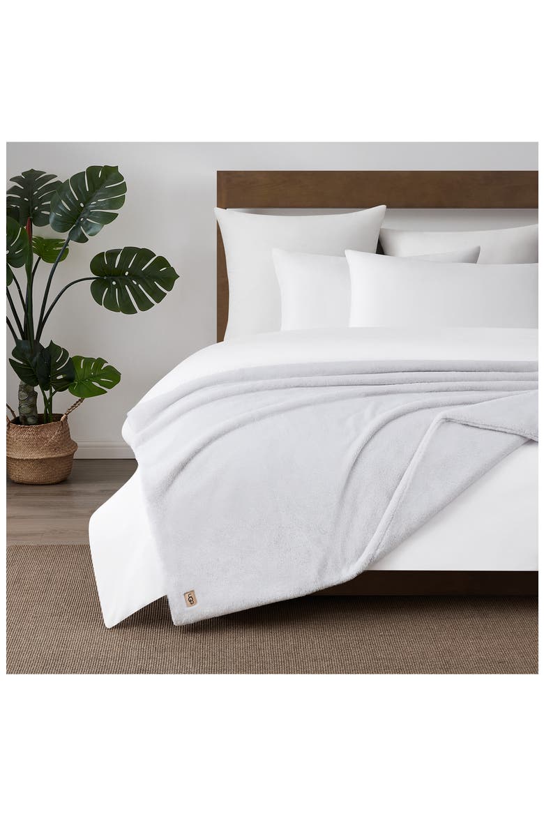Lanai Fleece Throw Blanket, Alternate, color, STONE