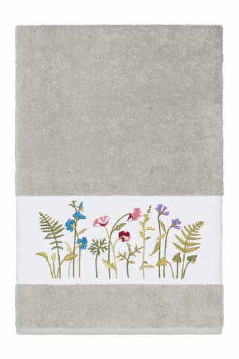 Linum Home Textiles Serenity Embellished Bath Towel - Light Grey