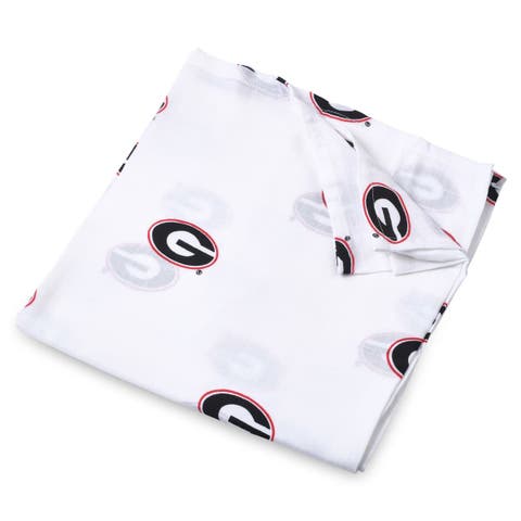 Infant Three Little Anchors White Georgia Bulldogs 47'' x 47'' Muslin Swaddle Blanket