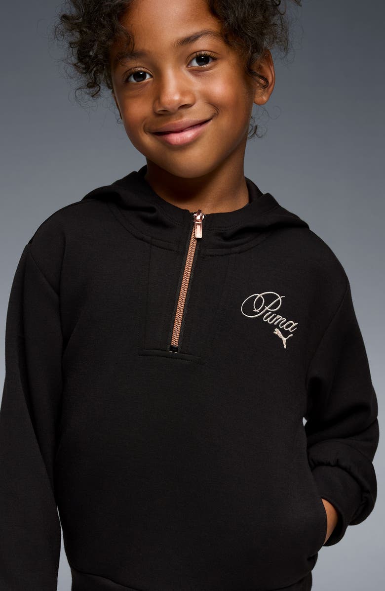 PUMA Kids' Bow Society Half Zip Hoodie, Alternate, color,