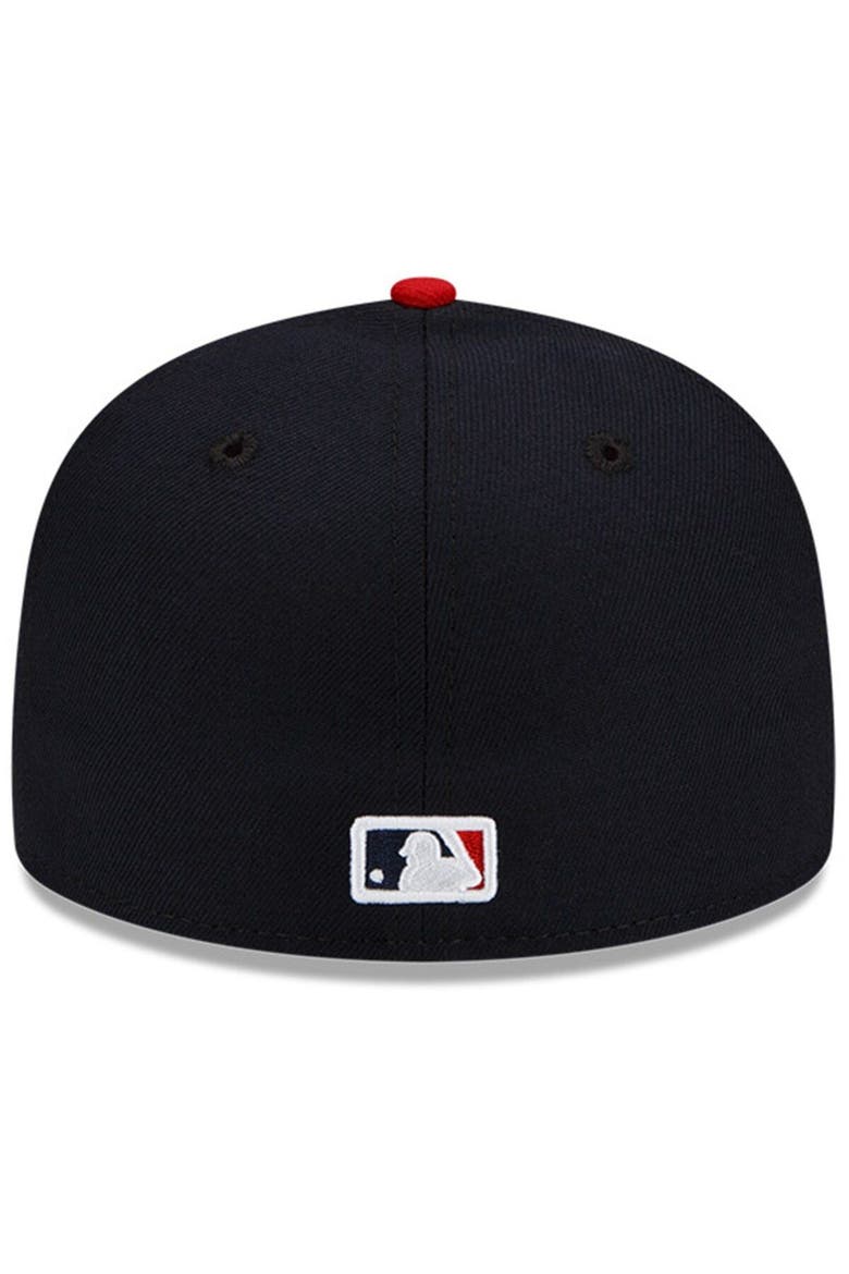Men's New Era Navy/Red Cleveland Guardians Authentic Collection On-Field 59FIFTY Fitted Hat, Alternate, color, Navy