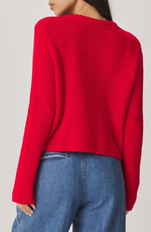 Splendid Angela Chunky Cotton Blend Cardigan In Red