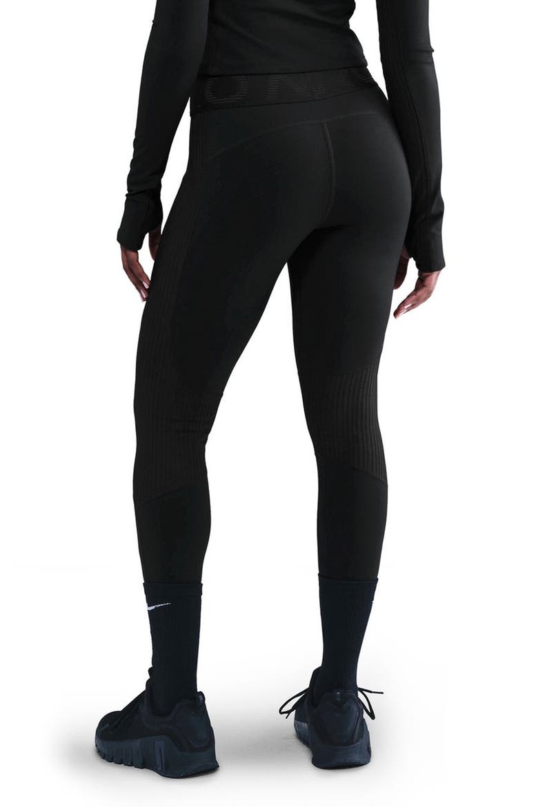 Dri-FIT Pro Sculpt Leggings, Alternate, color, BLACK/ WHITE